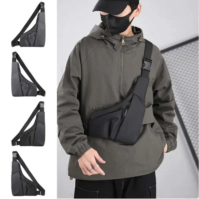 2025NEW Men's Chest Bag Anti-theft Close To The Body Triangle Satchel Casual Left and Right Crossbody Men's Going Out Casual bag