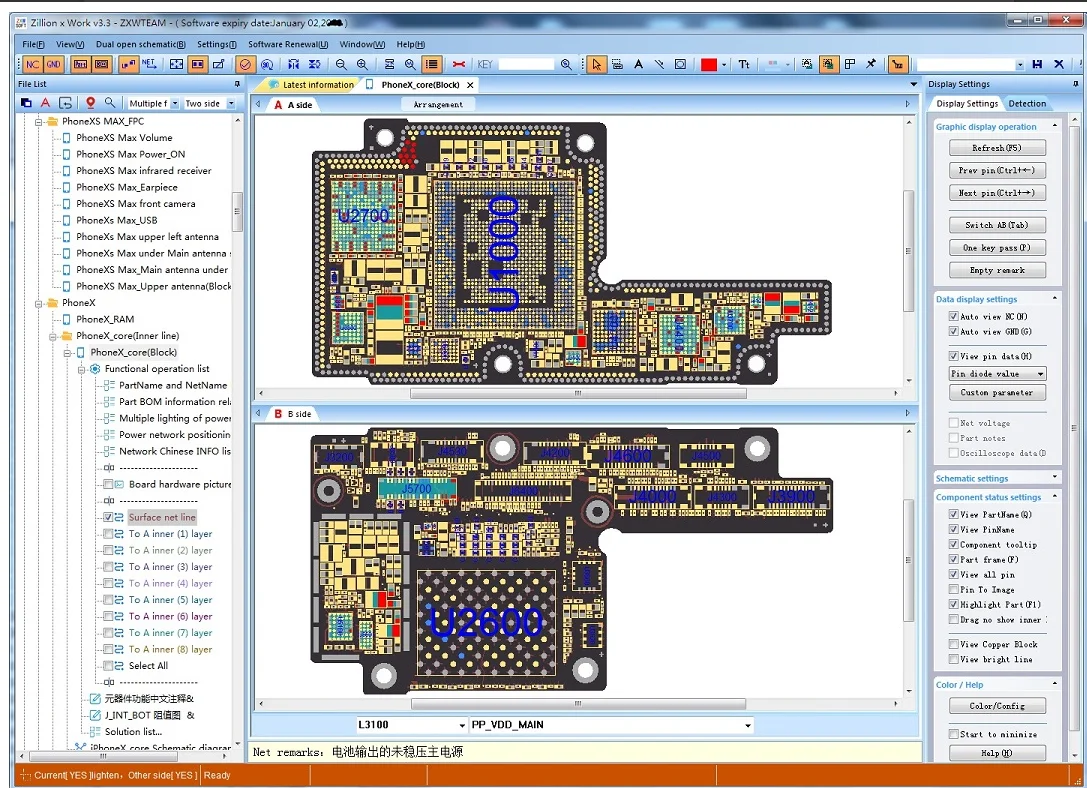 Zillion x Work ZXWTEAM ZXW Circuit Diagram Repair Diagnose for iPhone iPad Samsung Huawei Xiaomi  logic board