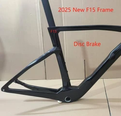 2025 Road Bike Carbon Frame F15 Disc Brake 1K weave Racing Carbon Frame With Handlebar Made in Taiwan