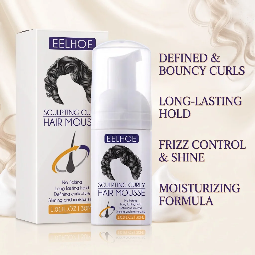 Curly Hair Volumizing Styling Cream Natural Moisturising Styling Treatment Hair Spray for Defines Curls and Long-lasting Shiny