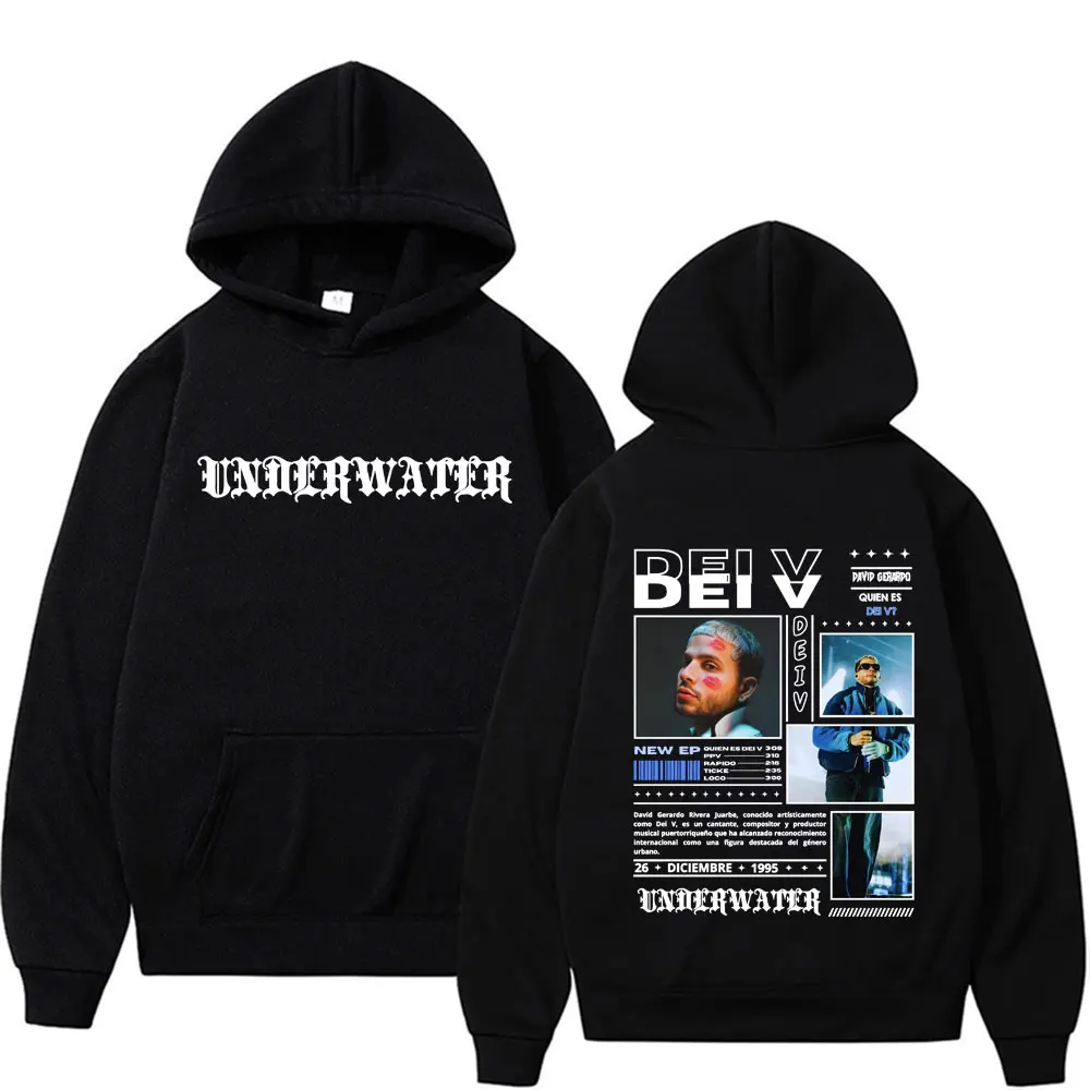 

Rapper Quien Es Dei V Underwater Tour 2025 Hoodies Men Women Hip Hop Gothic Clothes Hoodie Punk Loose Sweatshirts Streetwear