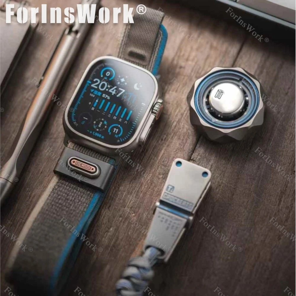 LAUTIE Bit05 سبائك التيتانيوم الأزرق تململ سبينر بت سلسلة ألعاب تخفيف التوتر أدوات مكتبية