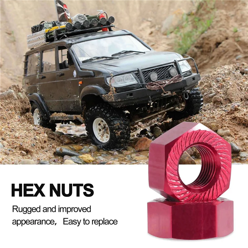 AS96-16 Pz 17 Millimetri M10 Ruota di Metallo Dado Esagonale M10XP1.0 NT002 Per JLB Racing CHEETAH 11101 21101 J3 Velocità 1/10 RC Auto Parti di Aggiornamento