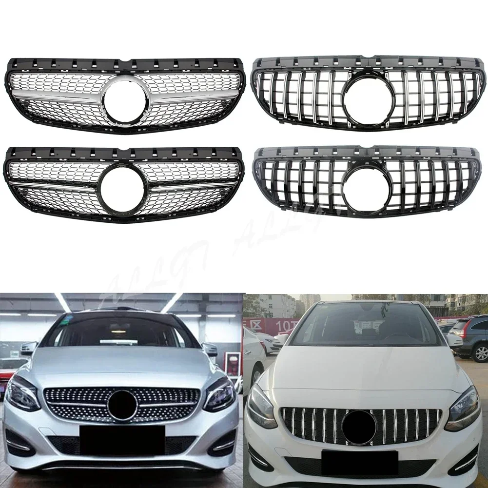 Front Racing Grille Facelift Bumper Center Grill For Mercedes-Benz B-Class W246 B160 B180 B220 B200 B250 2015-2019 GTR Diamond