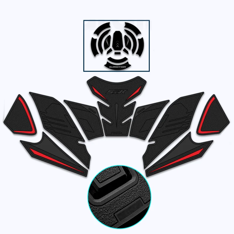 Motorcycle Dedicated Anti-scratch Rubber Fuel Tank Pad Decorative Waterproof Protective Stickers For QJMOTOR SRK421 SRK 421 GS