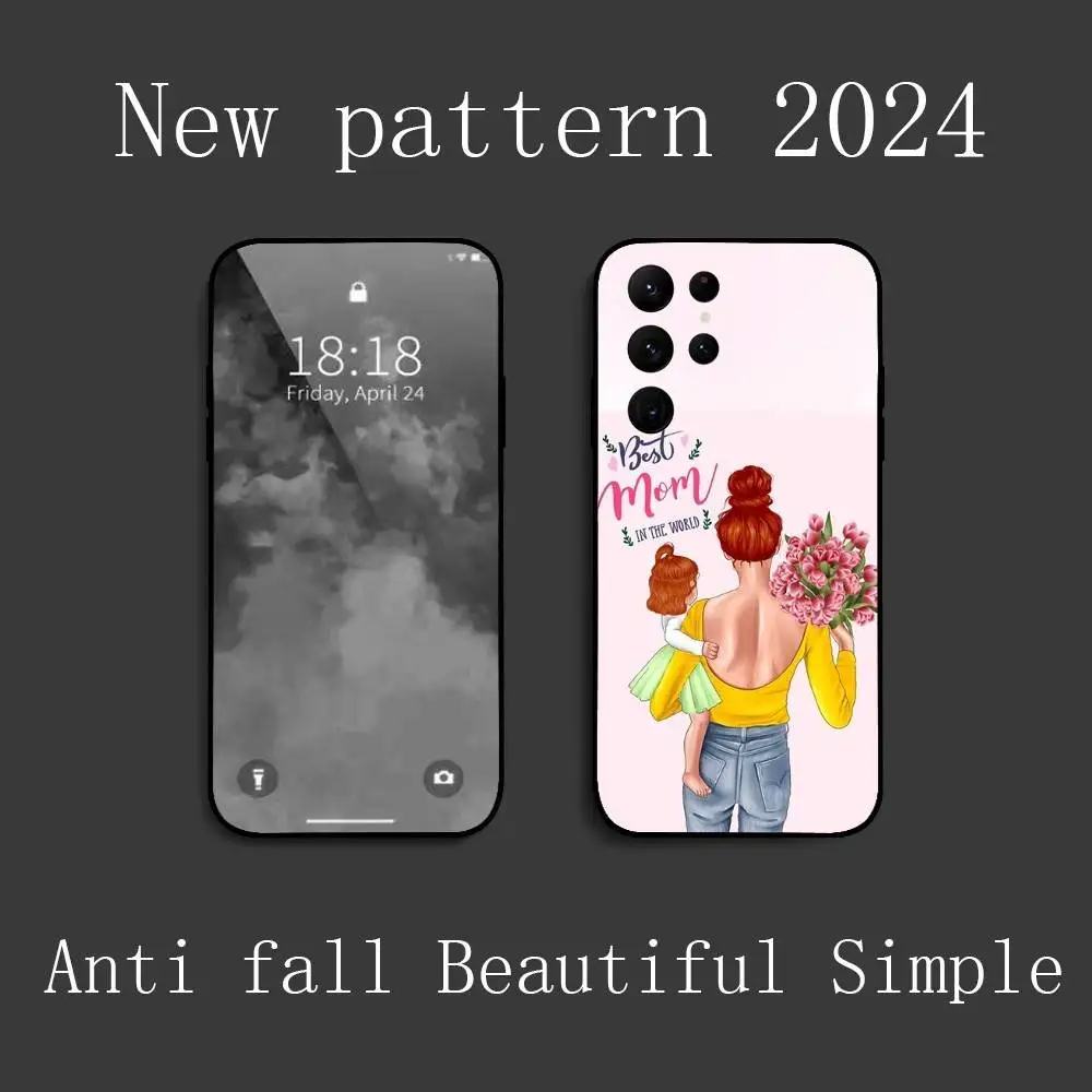 1 قطعة الكلاسيكية سوبر أمي قضية الهاتف لسامسونج غالاكسي S25 S24 S22 S23 الترا S21 S20 زائد 5 جرام متجمد عدم الانزلاق كامل لينة حالة #2