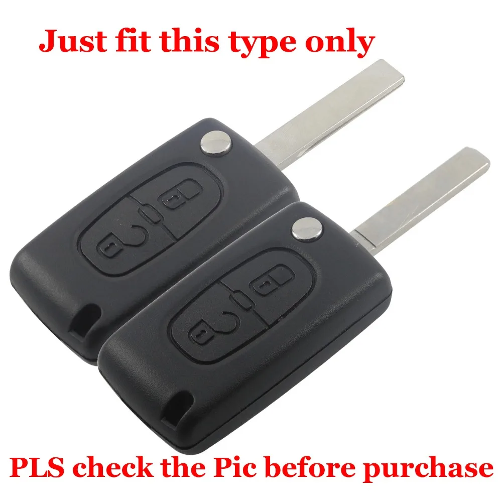 jingyuqin Silicone Case for Peugeot 208 207 308 RCZ 408 407 307 206 for Citroen C4 C5 C3 C2 C4L Xsara Picasso Car Flip Key Cover