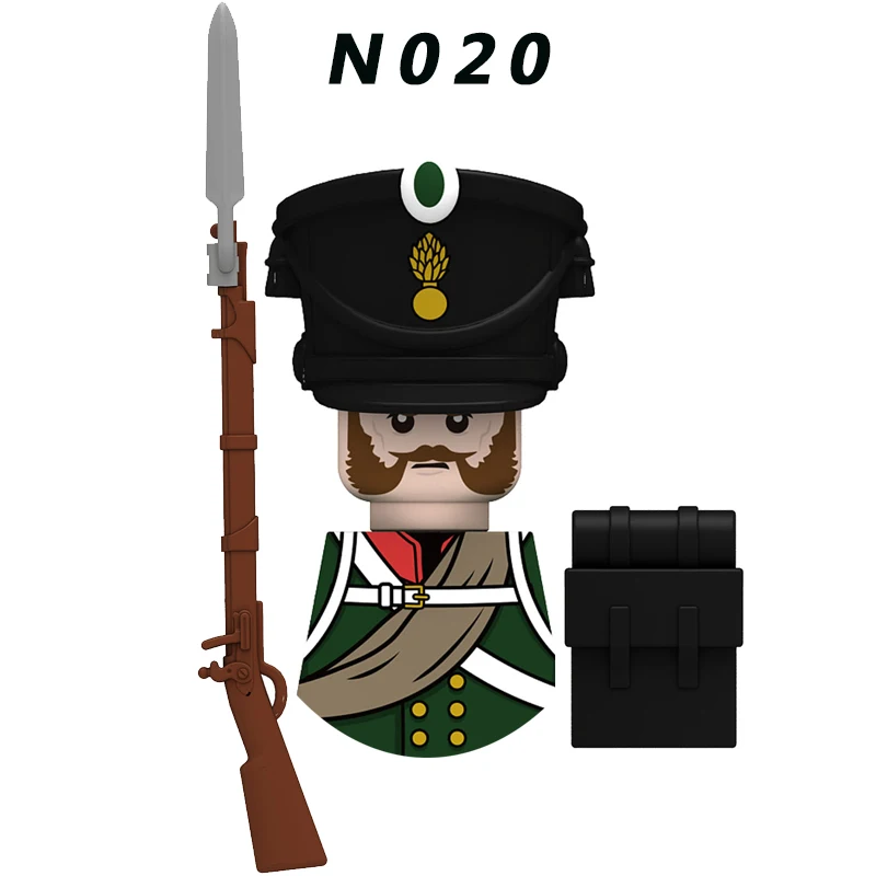 N017-019  Wars Military Soldiers Building Blocks  WW2  Figures French British Fusilier Rifles Bagpiper Weapons Building Blacks