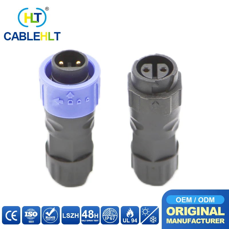 M16 Molded 2/3/4/5P Thread And Quick locking IP67 Waterproof Plug Can Withstand Continuous Current 8-1 6A