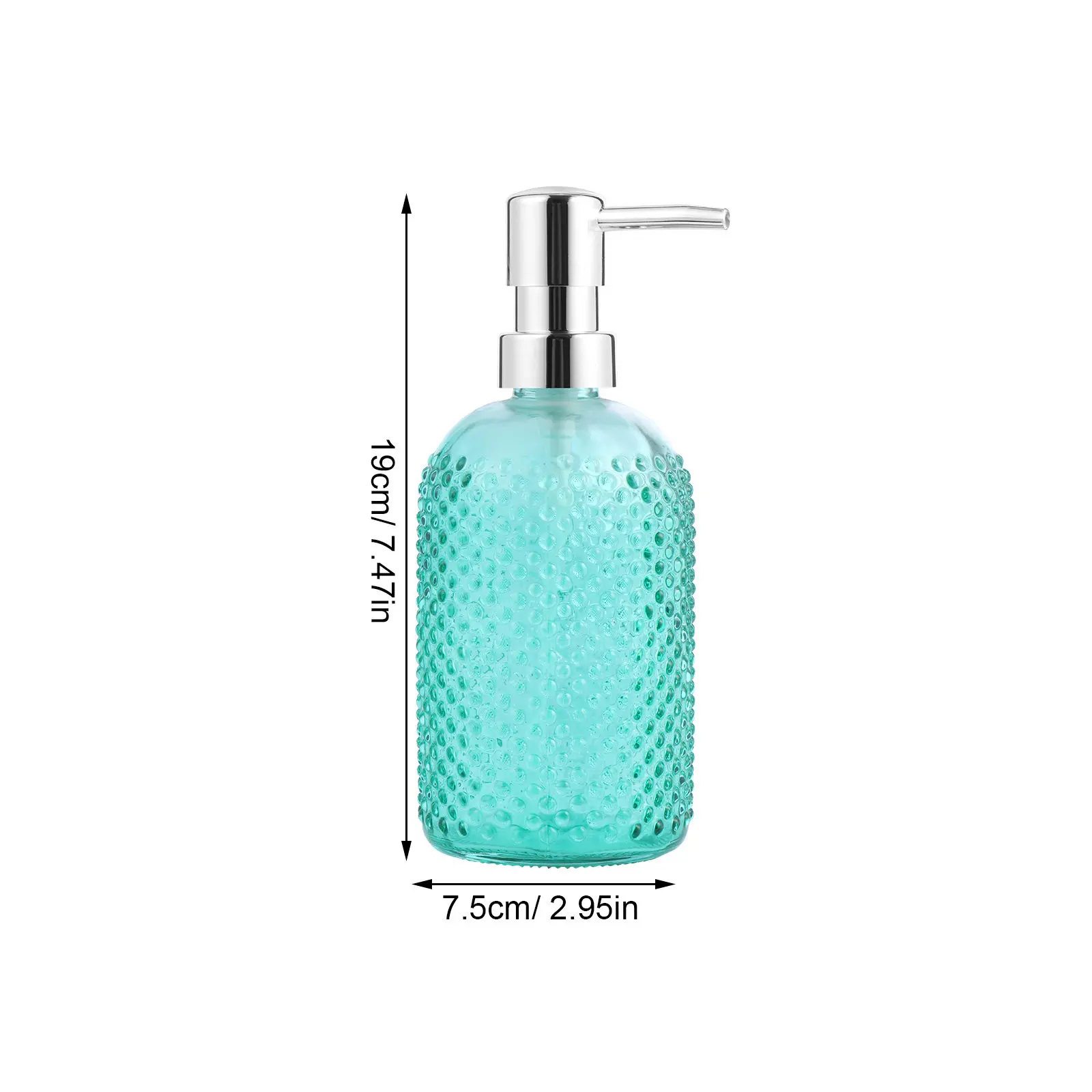 3Pcs 400Ml Glass Press Pump Bottle for Hand Soap Shampoo Lotion Dispenser Body Wash Kitchen Bathroom Reusable Empty Shampoo