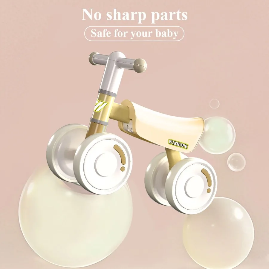 จักรยานทรงตัวสำหรับเด็กอายุ 1-3 ปี ล้อเงียบ เบาะนุ่ม ไม่มีขอบคม รถหัดเดินสำหรับเด็กวัยหัดเดิน 12-36 เดือน เด็กชาย เด็กหญิง รุ่นแรก