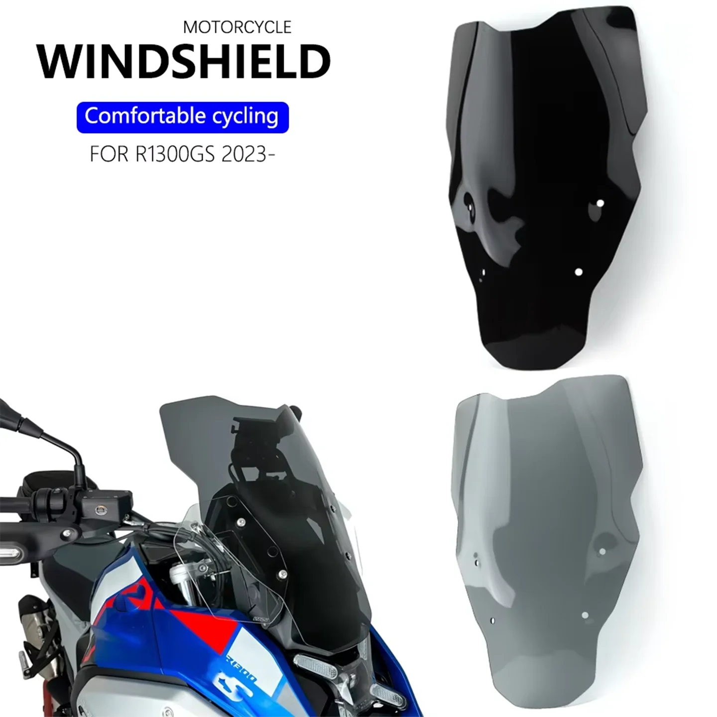 

R1300 GS Motorcycle NEW Adjustable Windscreen Windshield For BMW R 1300 GS R1300GS ADV Adventure High Quality Screen 2023 - 2024