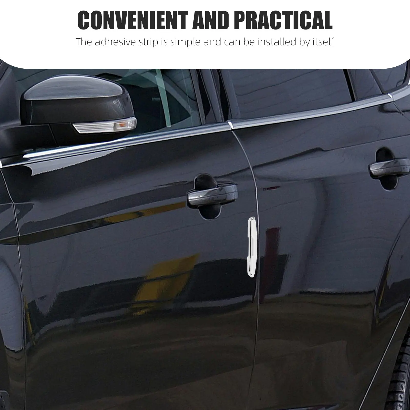 4Pcs Car Door Edge Guard Firm Plastic Rubber Anti-Scratch Protective Cover Universal Car Door Corner Protector
