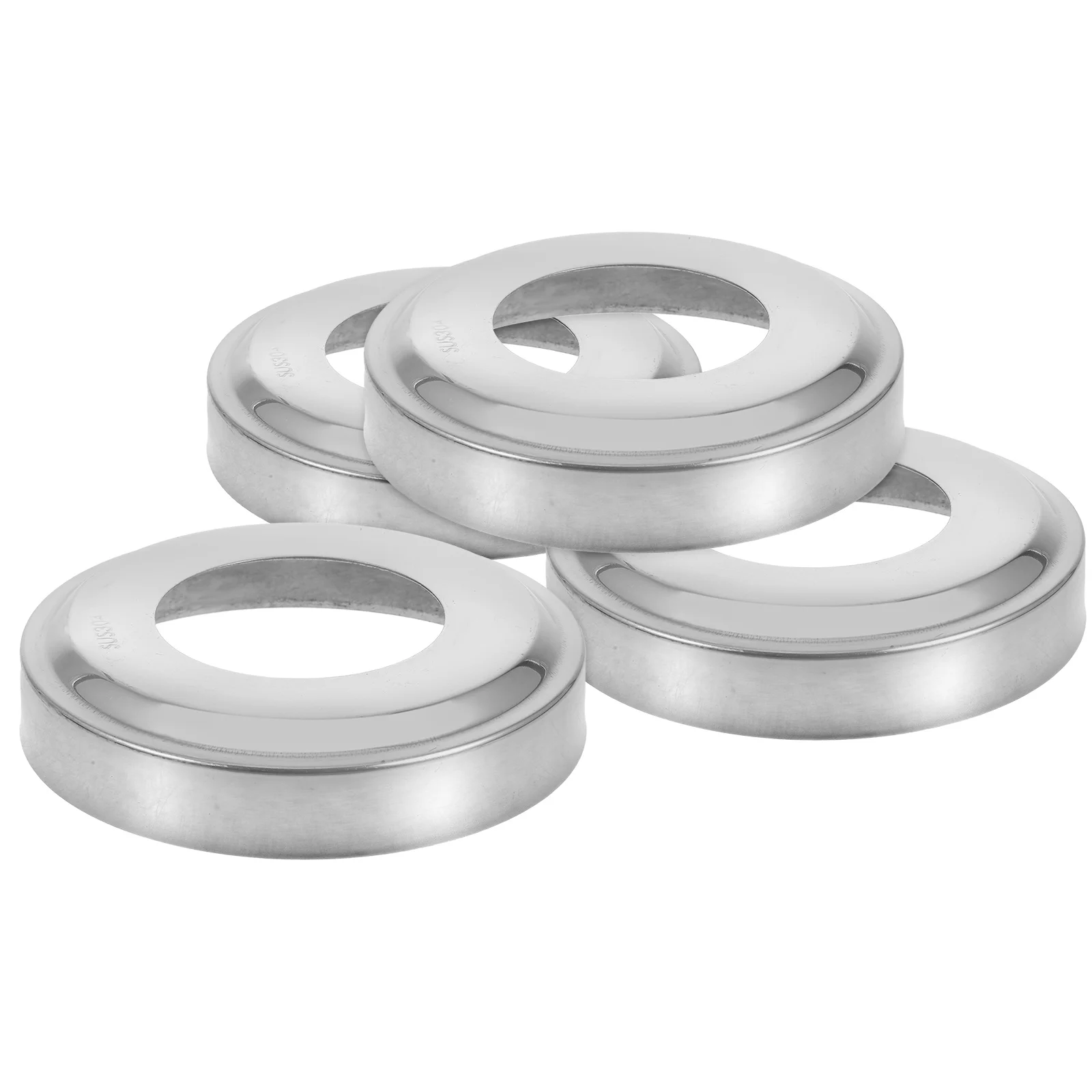 

4Pcs Stainless Steel Pool Handrail Cover Thickened 1.9 Inch Heavy-Duty Base Plate Foot Covers for Inground Pool Ladder