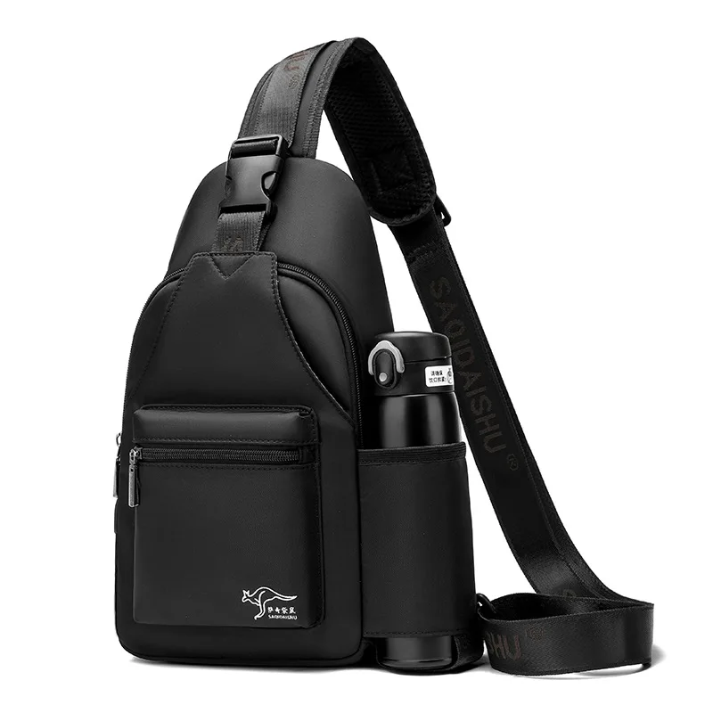

Men's Chest Bag Fashion Shoulder Crossbody Bags for Man 2025 Oxford Cloth Designer Sling Sports Cross Male Handbag Phone Black