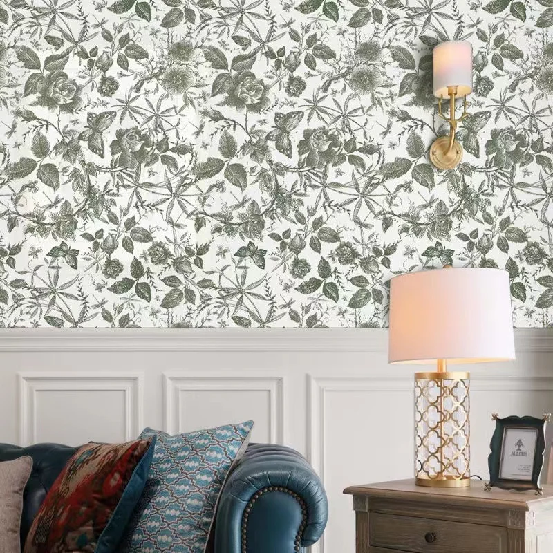 Green Leaf Peel and Stick Wallpaper Modern Self Adhesive Wallpaper Floral Contact Paper Removable Watercolor Leaf Wallpaper