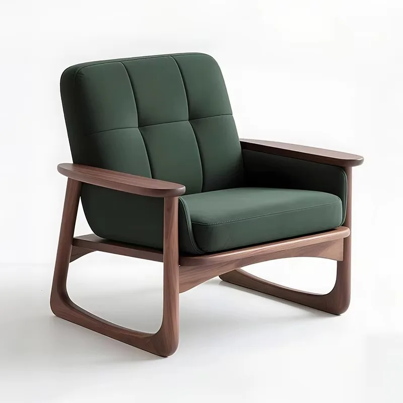 

Brown Wooden Living Room Chairs Luxury Unique Relaxing Modern Lazy Chairs Arm Design Single Sillas De Sala Home Furniture