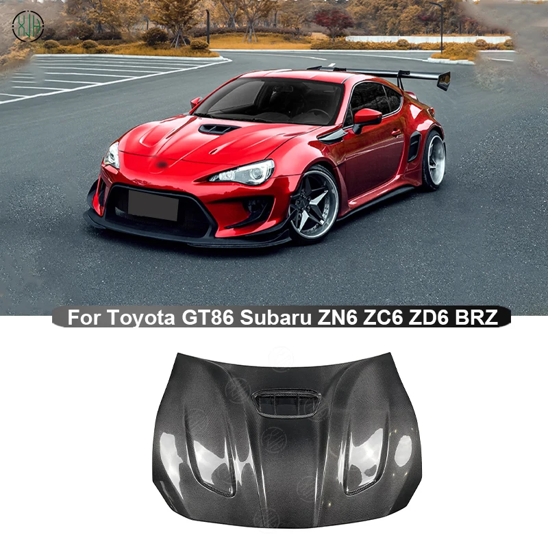 

Передний бампер из углеродного волокна для Toyota GT86 Subaru BRZ 2012-2018, крышка двигателя, крышка капота, запчасти для вентиляционных отверстий, комплект кузова в стиле робота