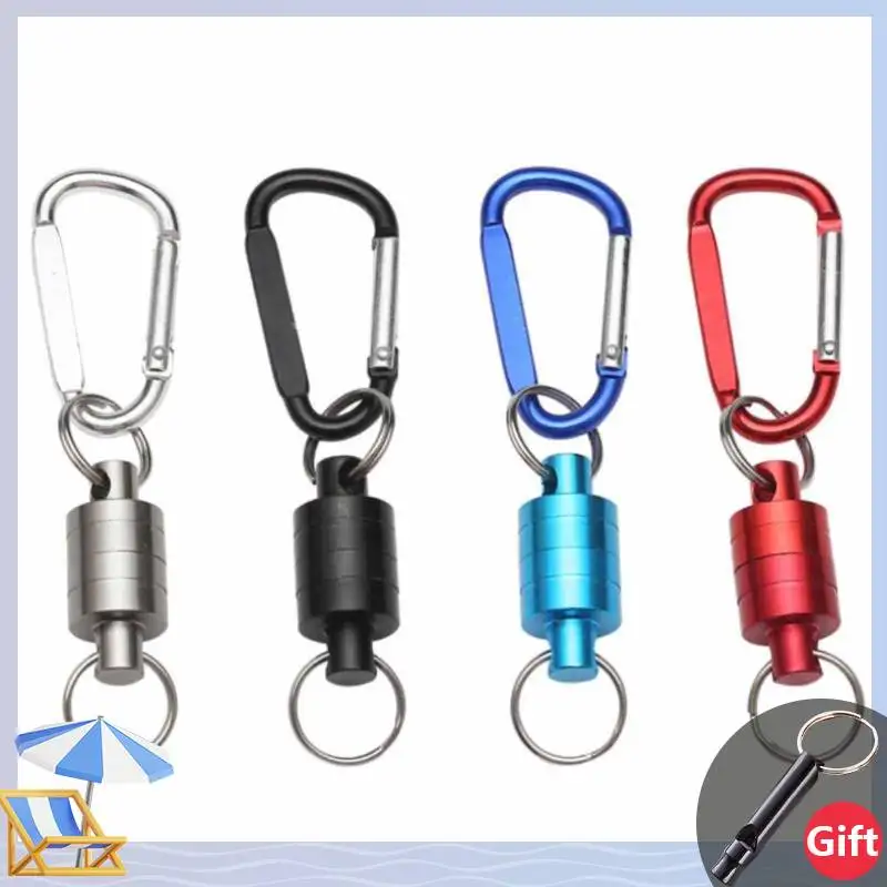 Strong Magnetic Carabiner Aluminum Alloy Carabiner Keychain Outdoor Camping Climbing Snap Clip Lock Buckle Hook Fishing Tools