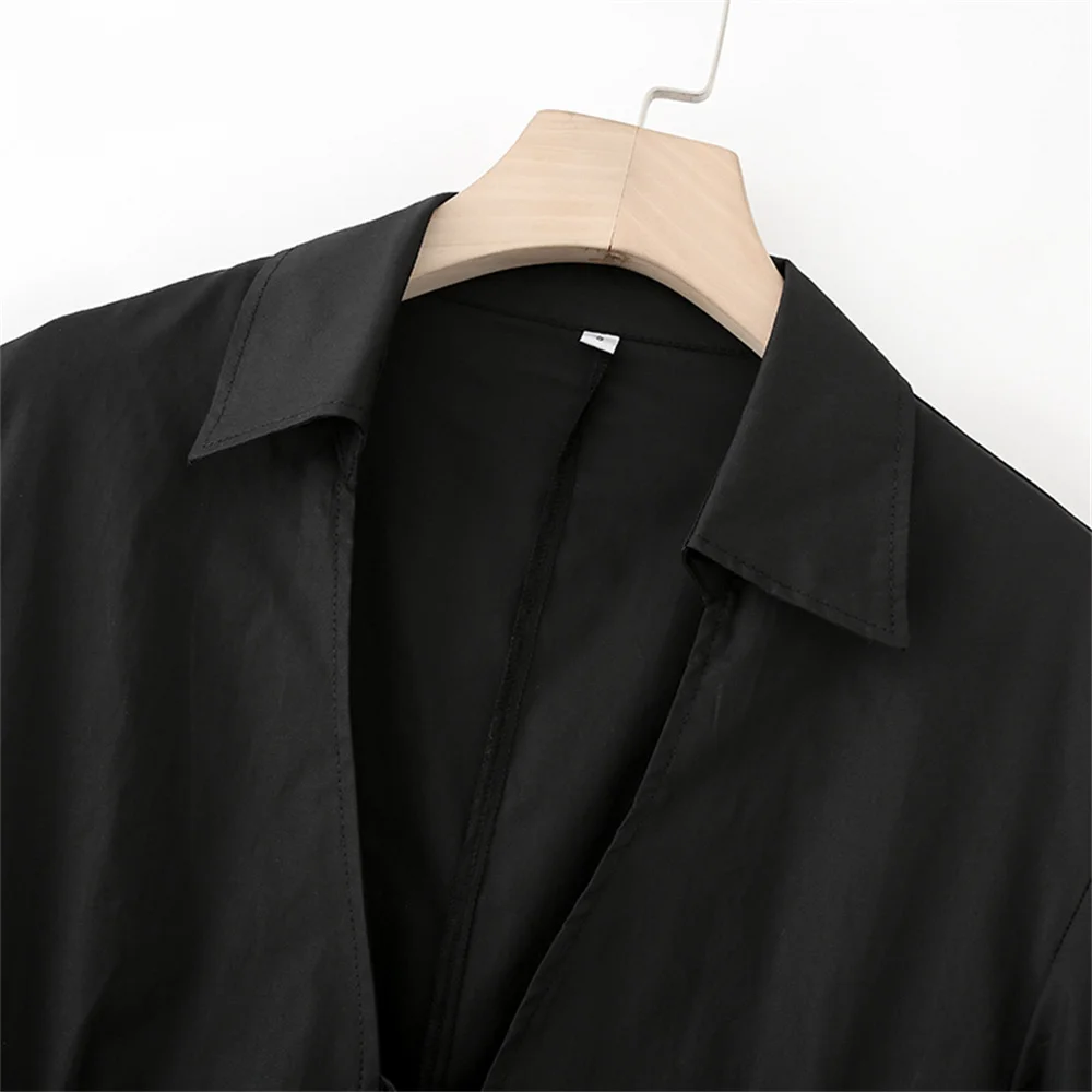 Jesienno-zimowa nowa odzież damska, bardzo prosty styl, koszula z kołnierzykiem, długim rękawem i ozdobną kokardą, wykonana z popeliny.