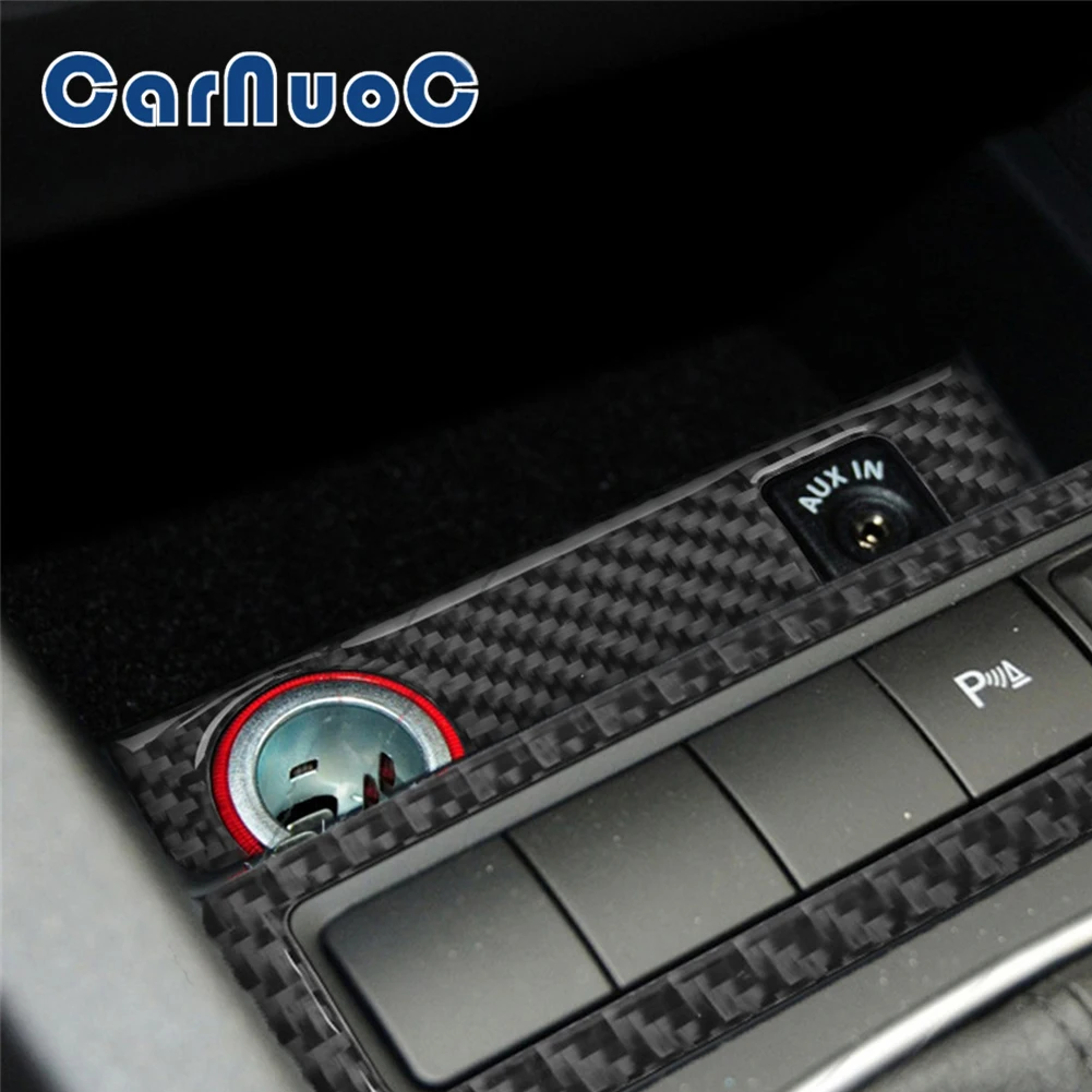 

For Volkswagen Jetta 2011-2014 Cigarette Lighting Panel Decorative Accessories Car Carbon Fiber Sticker Interior Mouldings