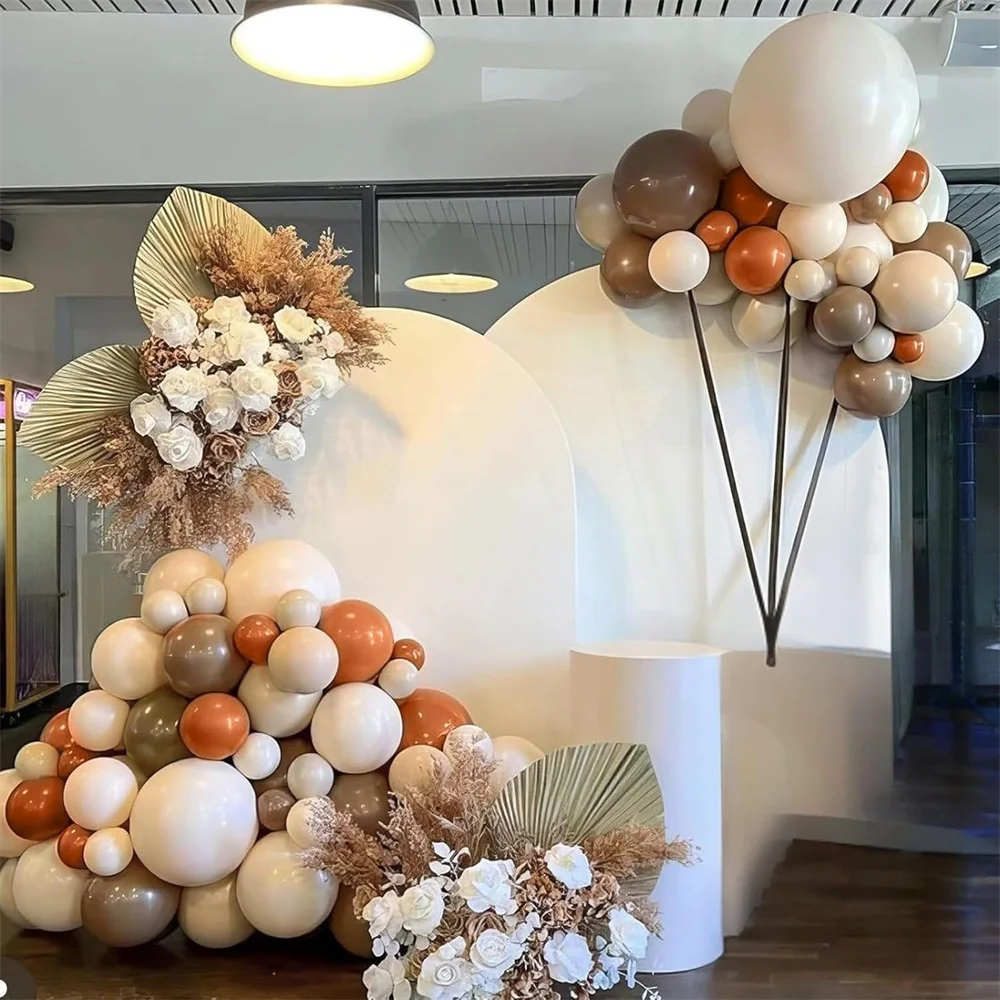 40 قطعة من بالونات الخريف الملونة المحروقة باللون البرتقالي العاري البني المعدني بالونات الشمبانيا لخريف الخريف وزينة حفلات عيد الشكر #4