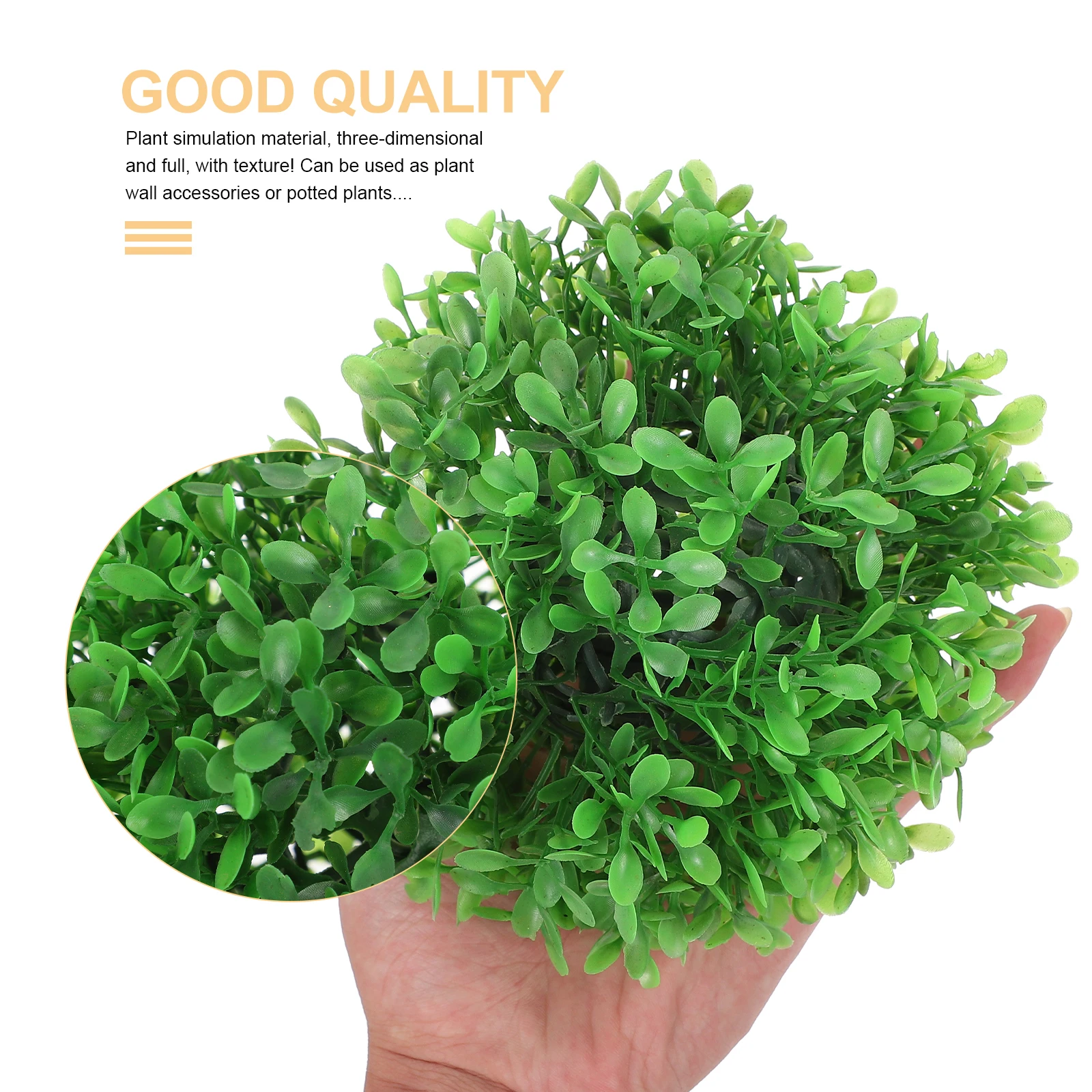

2pcs Artificial Plant Ballsgreen Leaves Home Decor Party Supplies Lightweight Plastic Grass Balls Hanging Ornaments Fake Plant