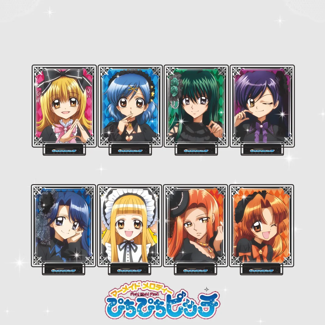 New Mermaid Melody Pichi Pichi Pitch Gothic Maid 10cm Series Acrylic Stand Luchia Hanon Rina Character Desktop Ornament Keychain