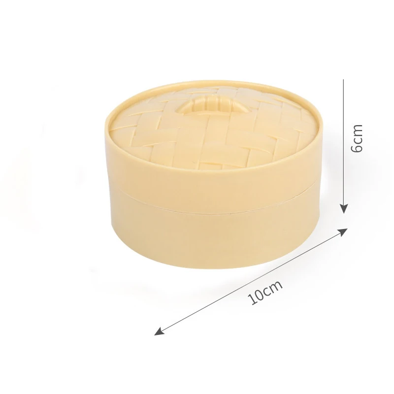 Realistic Giant Dumpling Squeeze Toy with Bamboo Steamer Soft TPR Dough Ball Decompression Fidget Toy Funny Creative Gift
