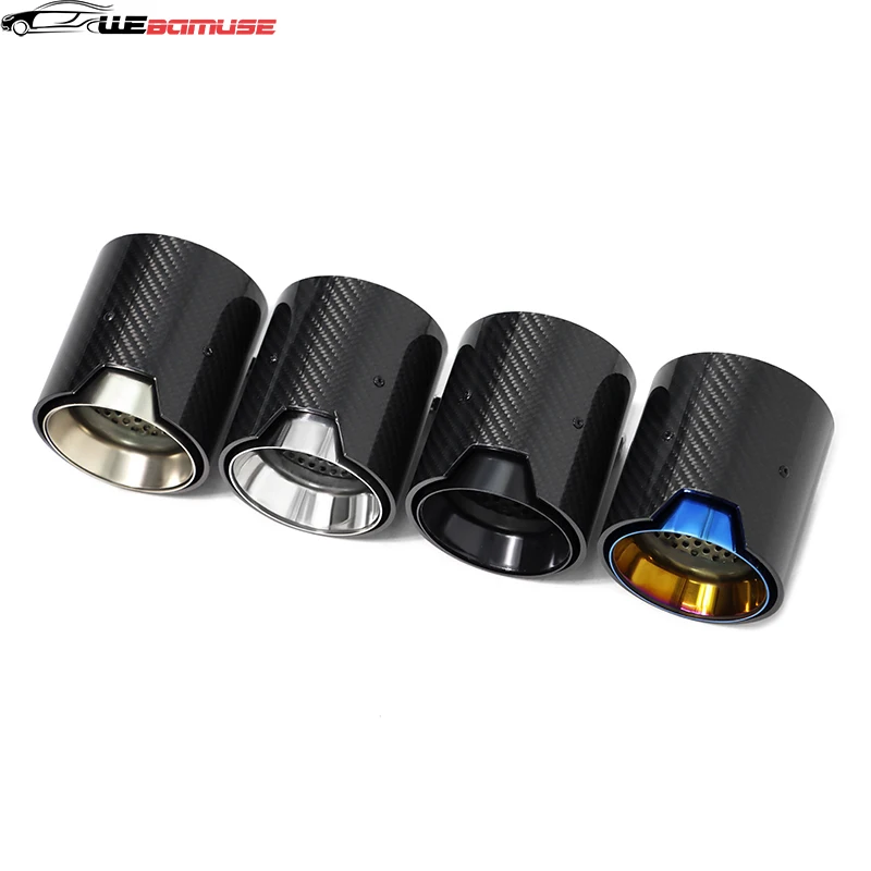 4 PCS Exhaust Tip For BMW M2 F87 M3 F80 M4 F82 F83 Upgrade M performance Carbon Fiber Exhaust Tip Muffler Exhaust System