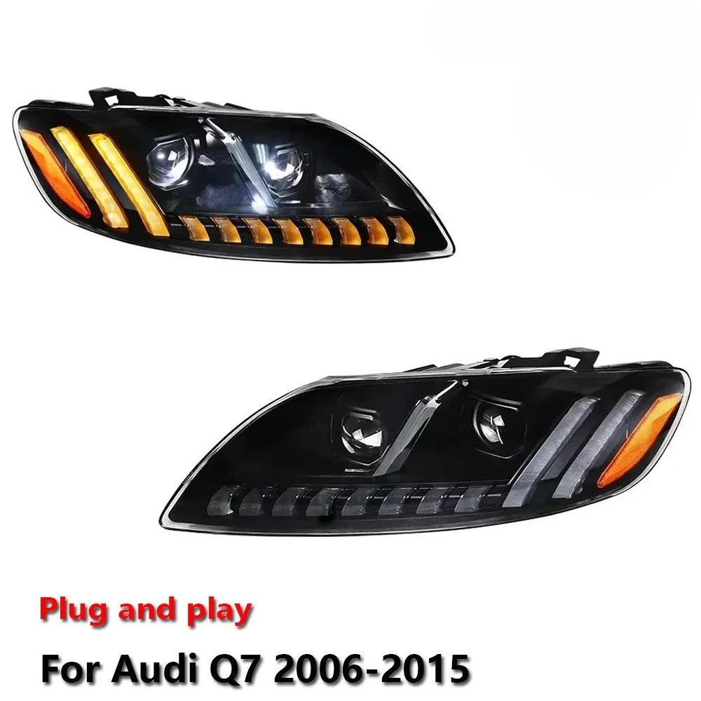 

Car LED Headlight Assemblies For Audi Q7 2006-2015 Fog DRL Brake Turn Signal Lamp Plug And Play