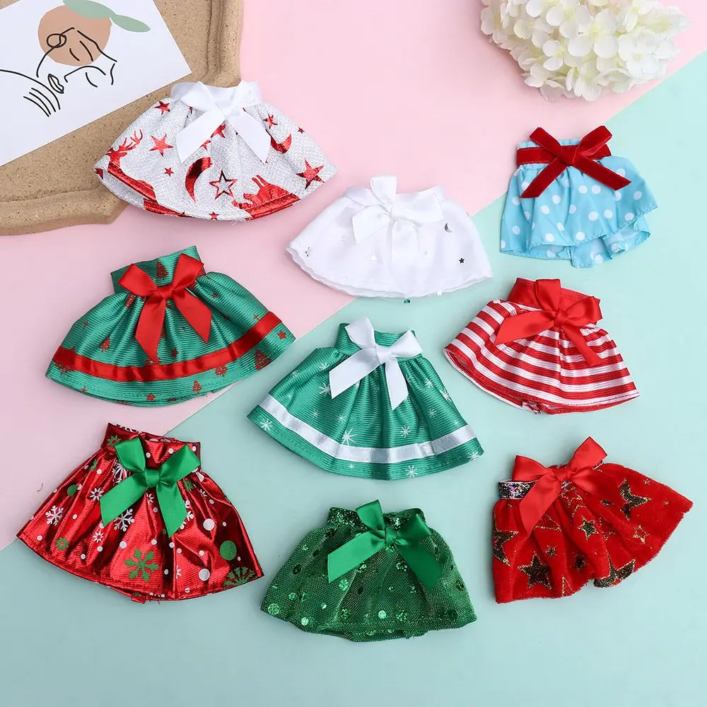DIY Sewing Accessories Christmas Elves Clothes  Clothes  Bow Skirt Dolls Dress