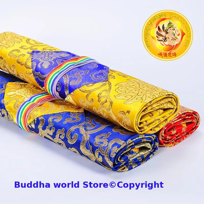 50% di sconto buddismo fornitura Tibet Nepal tempio altare statua di Buddha di buon auspicio scritture buddiste libro speciale borsa di stoffa da