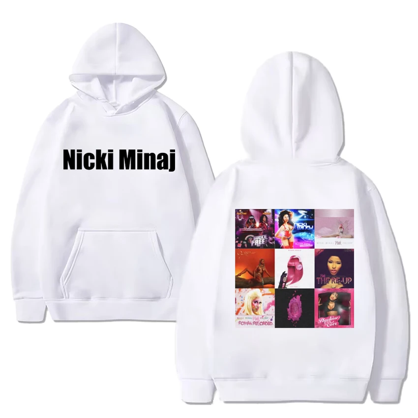 Nicki Minaj Album Graphic Hoodies Men Women New Rap Hip Hop vintage streetwear Unisex Oversized Fleece Long sleeve Sweatshirt