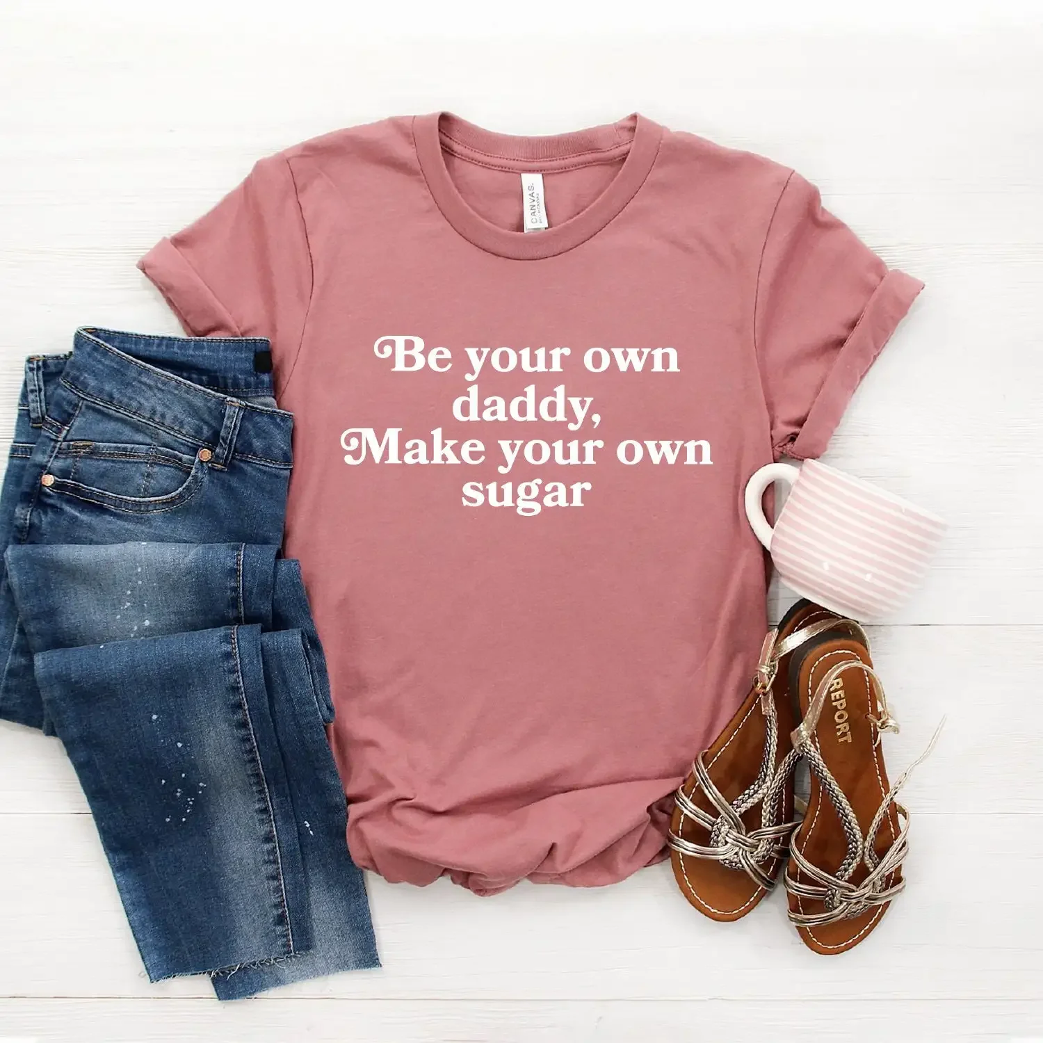 Sugar Daddy T Shirt Be Your Own Inspirational Motivation Quote Goal Digger Softstyle