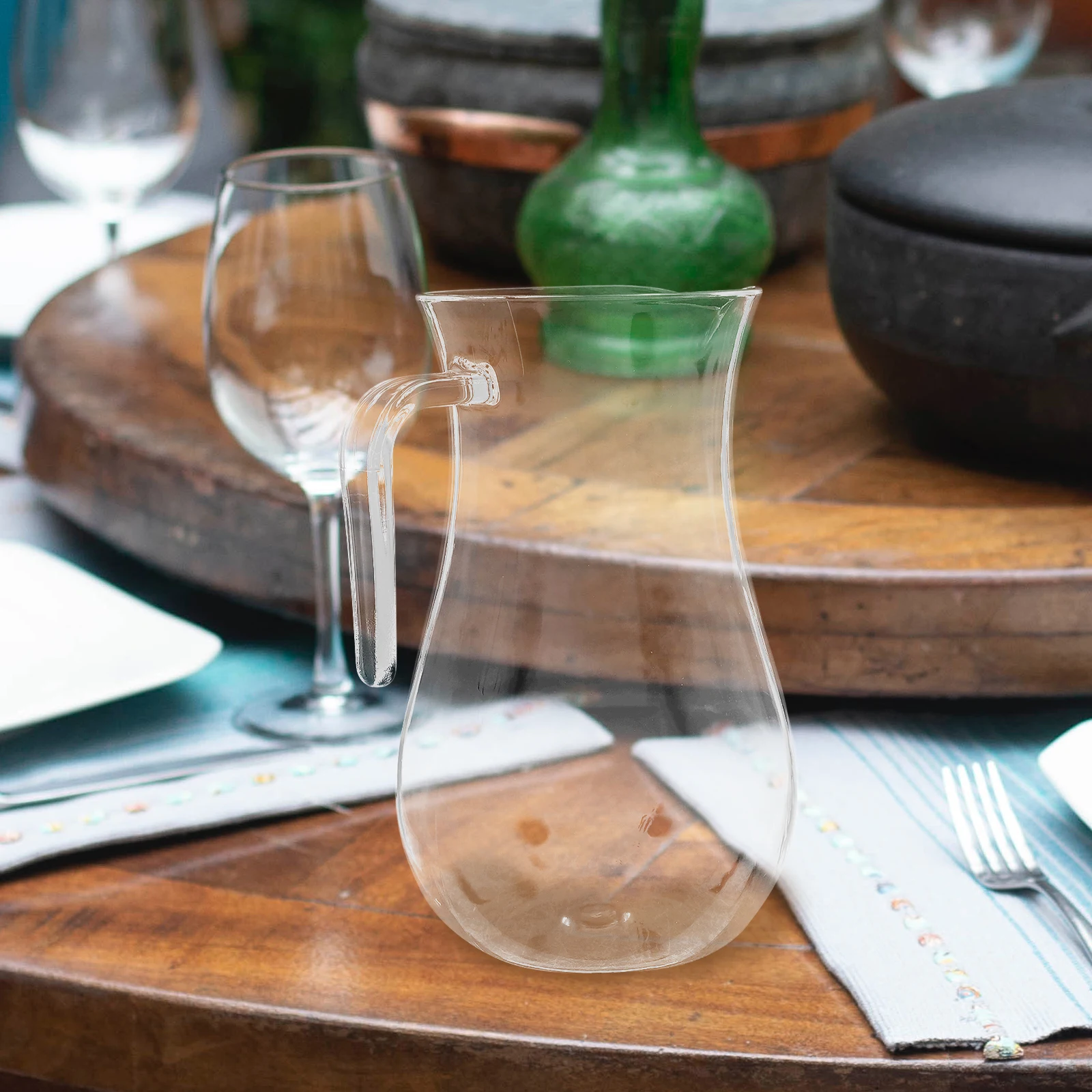 

Premium Red Wine Decanter Reusable Whiskey Dispenser Smooth Surface Easy Clean for Kitchen Home Bar Decor Stable Placement