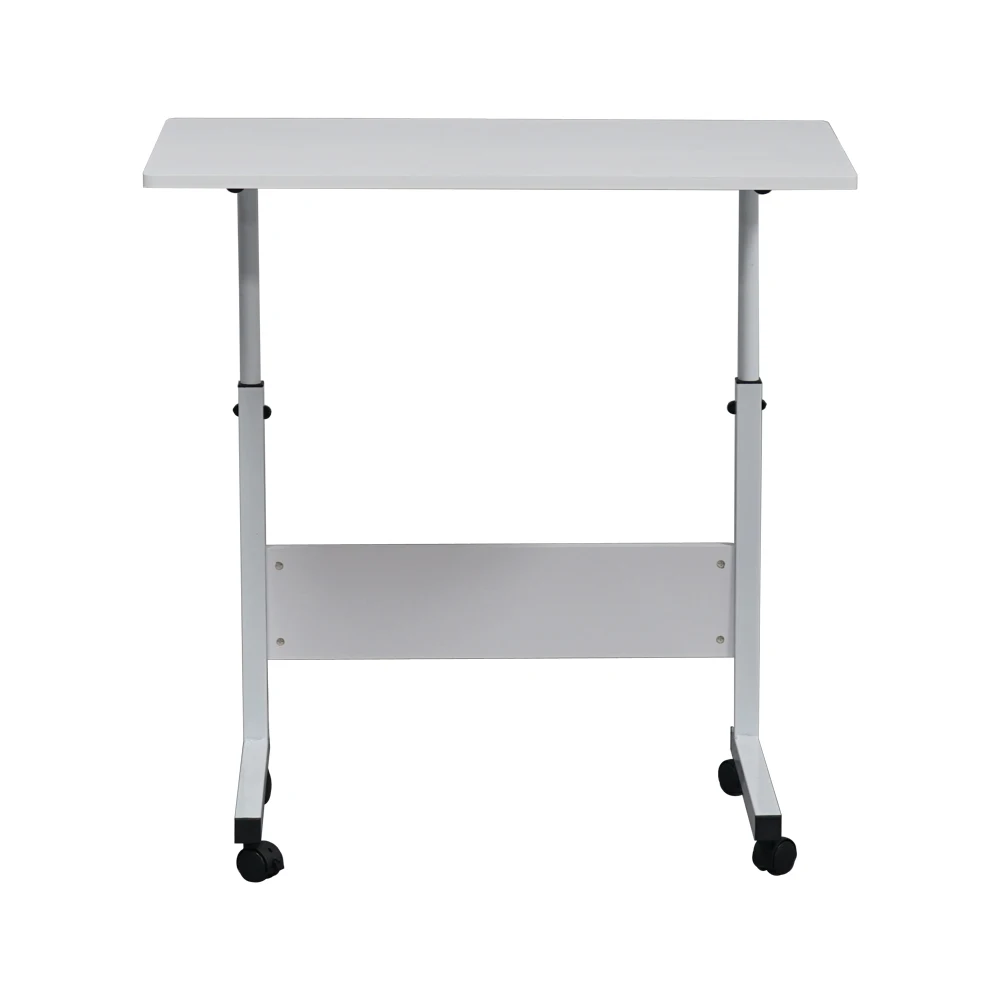 Removable E1 15MM Chipboard & Steel Side Table with Baffle White