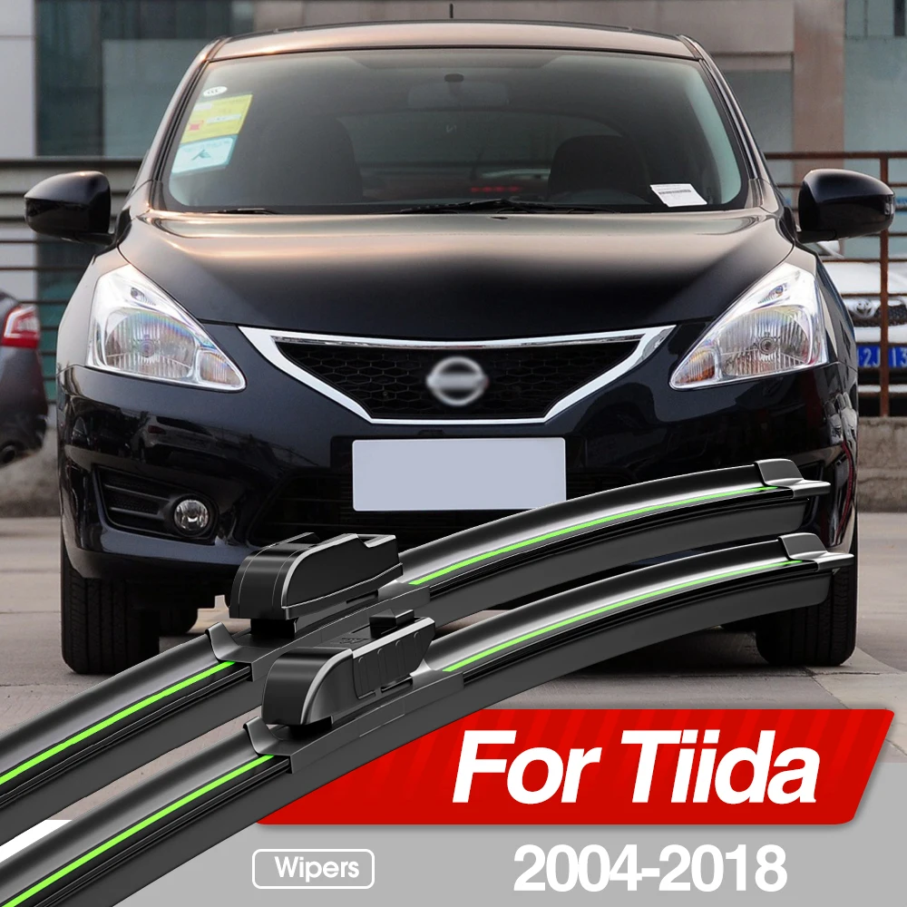 

For Nissan Tiida C11 C12 C13 2004-2018 Front Windshield Wiper Blades 2pcs Windscreen Window Accessories 2005 2012 2014 2015 2017