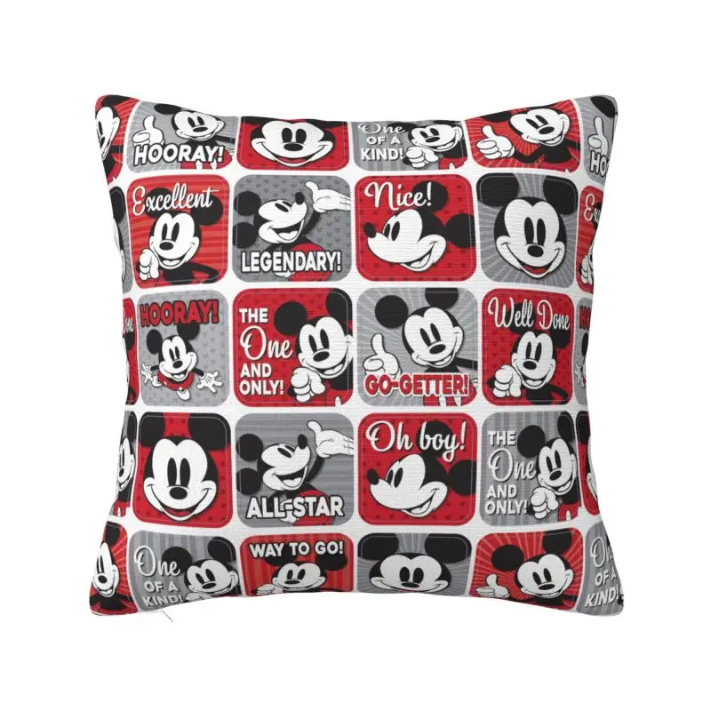

Mickey Mouse Cushion Cover Velvet Luxury Pillow Decor Home