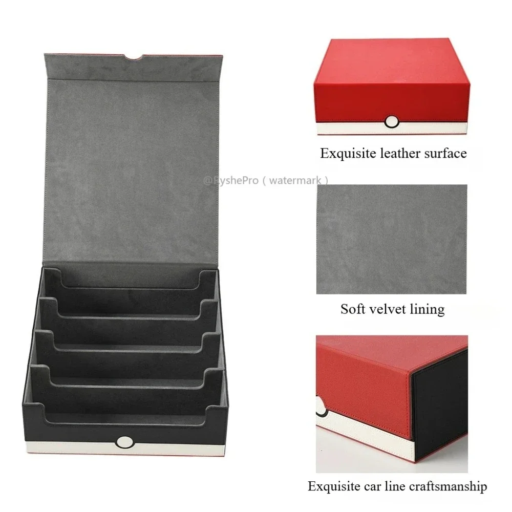 Caja de almacenamiento de tarjetas con capacidad para más de 3000 tarjetas comerciales, caja de cubierta de comandante con cierre magnético de cuero, compatible con YuGiOh MTG TCG y tarjetas deportivas