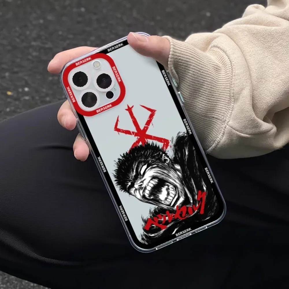 Anime Berserk Phone Case For Samsung Galaxy S10 S20 S21 S22 S23 S24 FE Plus Ultra Note 20 Clear Mobile Case
