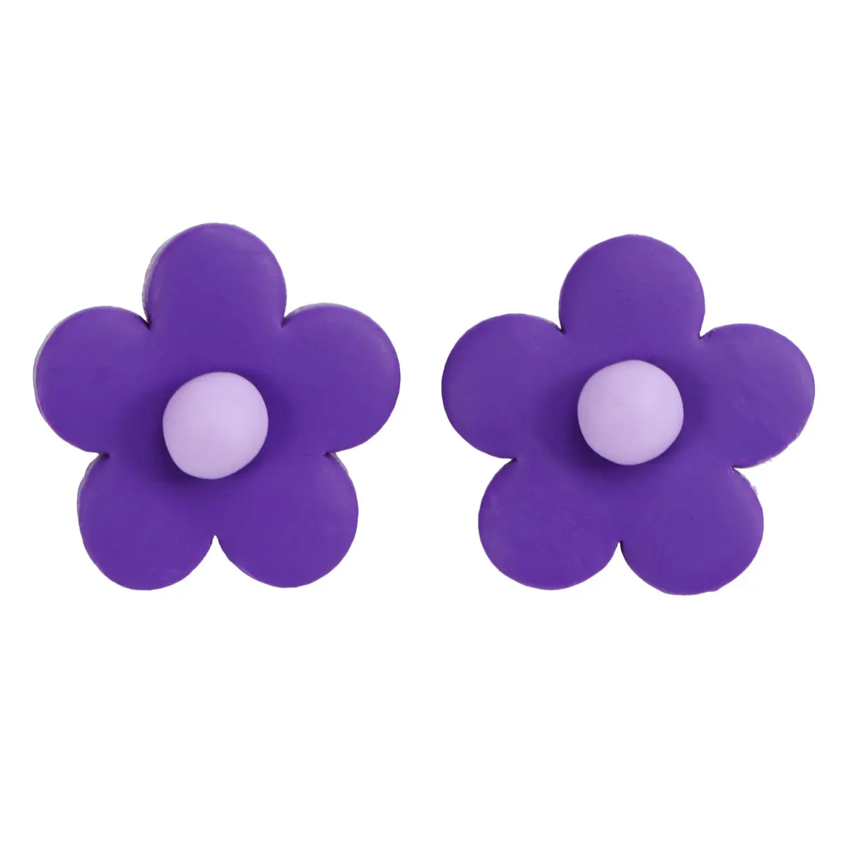 

Flower Stud Earrings Polymer Clay Lightweight Durable Safe Comfortable Easy Wear Matching Clothes Woman Jewelry Ear Accessories