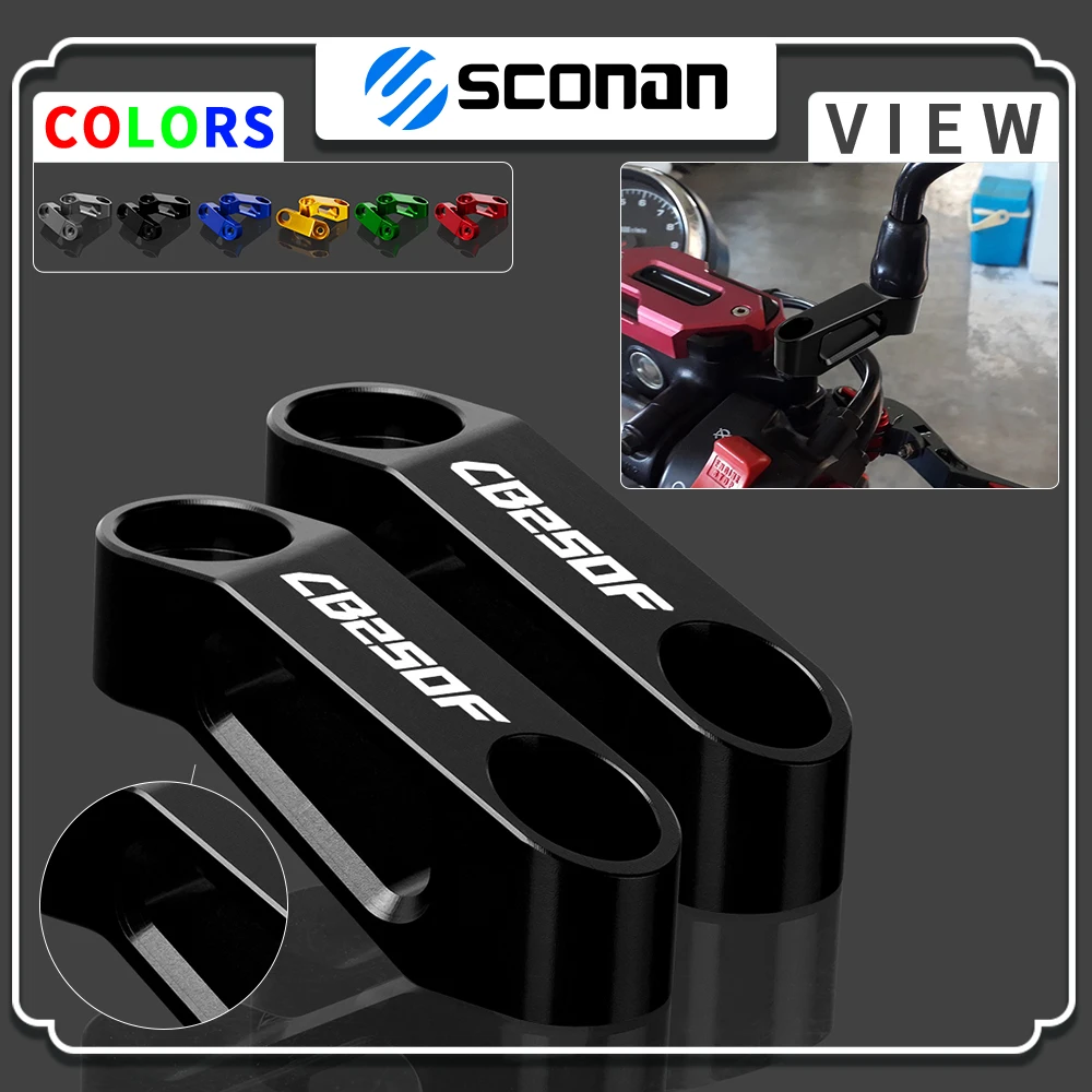 

For HONDA CB250F CB500F CB 250F CB500 F cb 250f 500f Motorcycle Rearview Mirror Extender Adaptor CNC Aluminium Accessories