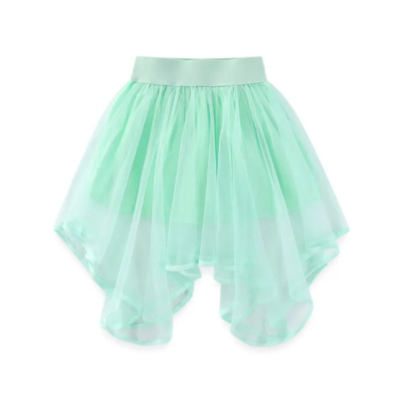 Girl Elastic Ballet Dancewear Tutus Mini Skirt For Birthday Party Dance 2 Layer Tulle Tutu Skirt for Kids Princess 1-7Y Girls