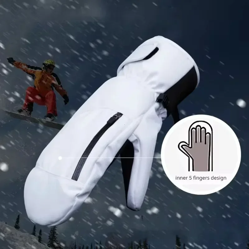 Winter Skifahren Handschuhe Wasserdicht Snowboarden Touchscreen Thermische Dicke Schnee Handschuhe Männer Frauen Schneemobil Warme Fäustlinge