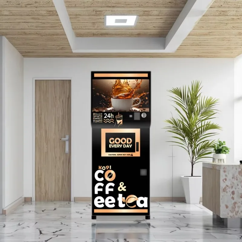 Touch Screen Commercial Coffee Vending Machine Automatic Hot Drinks Maker for Office Building Retail Store and Business Center
