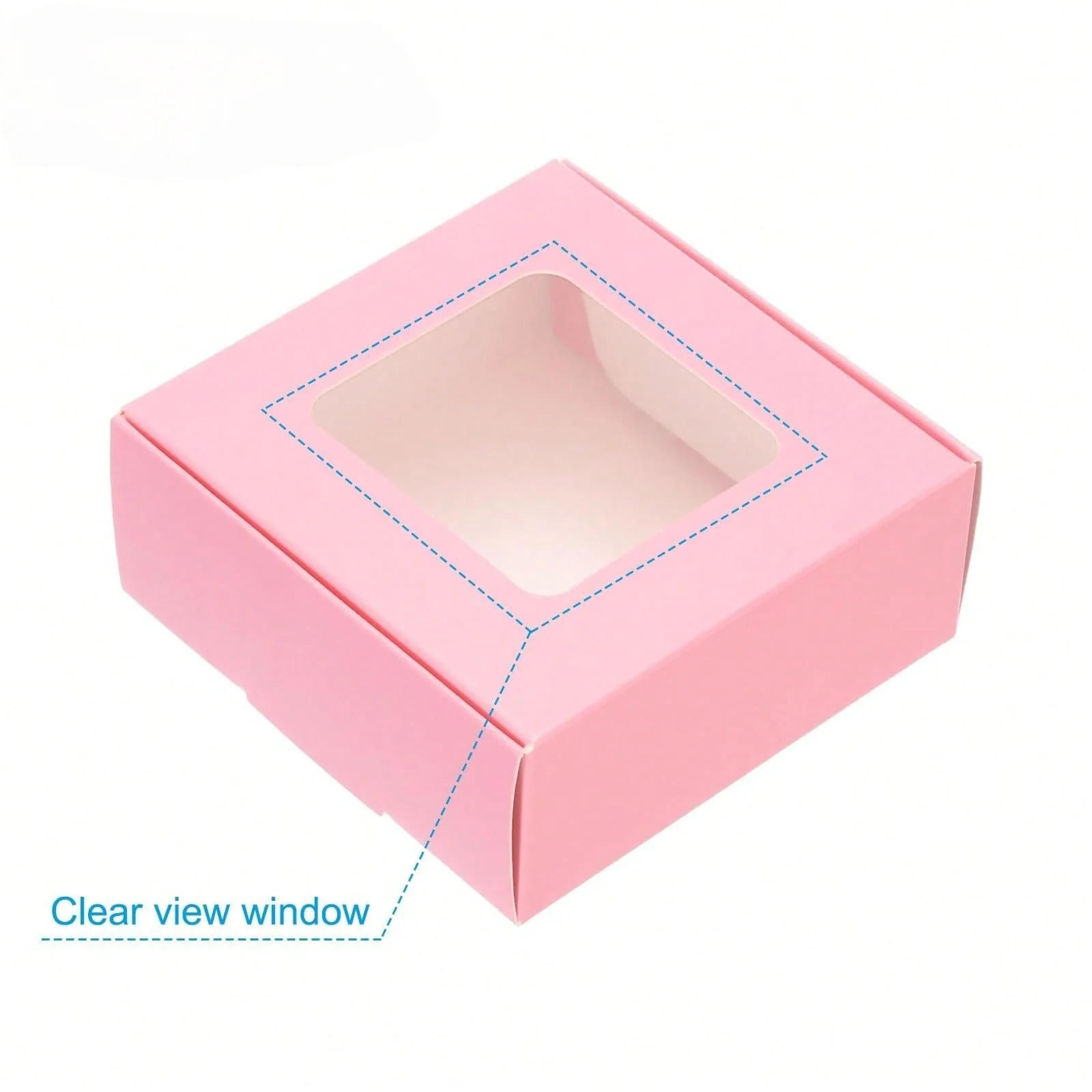 30Pcs Gift Boxes with Window, Two Sizes Candy Packaging