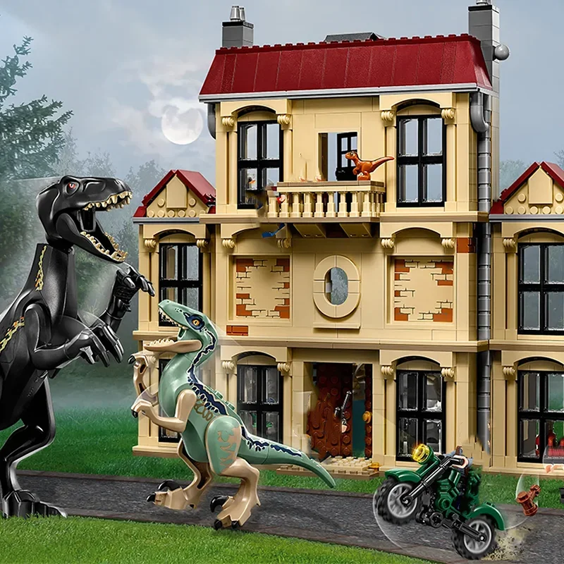 

Совместимые бренды, наборы кирпичей, серия динозавров Юрского периода, строительные блоки, индорптор, рампаж на локву, умеющий мир, игрушки из фильмов для детей