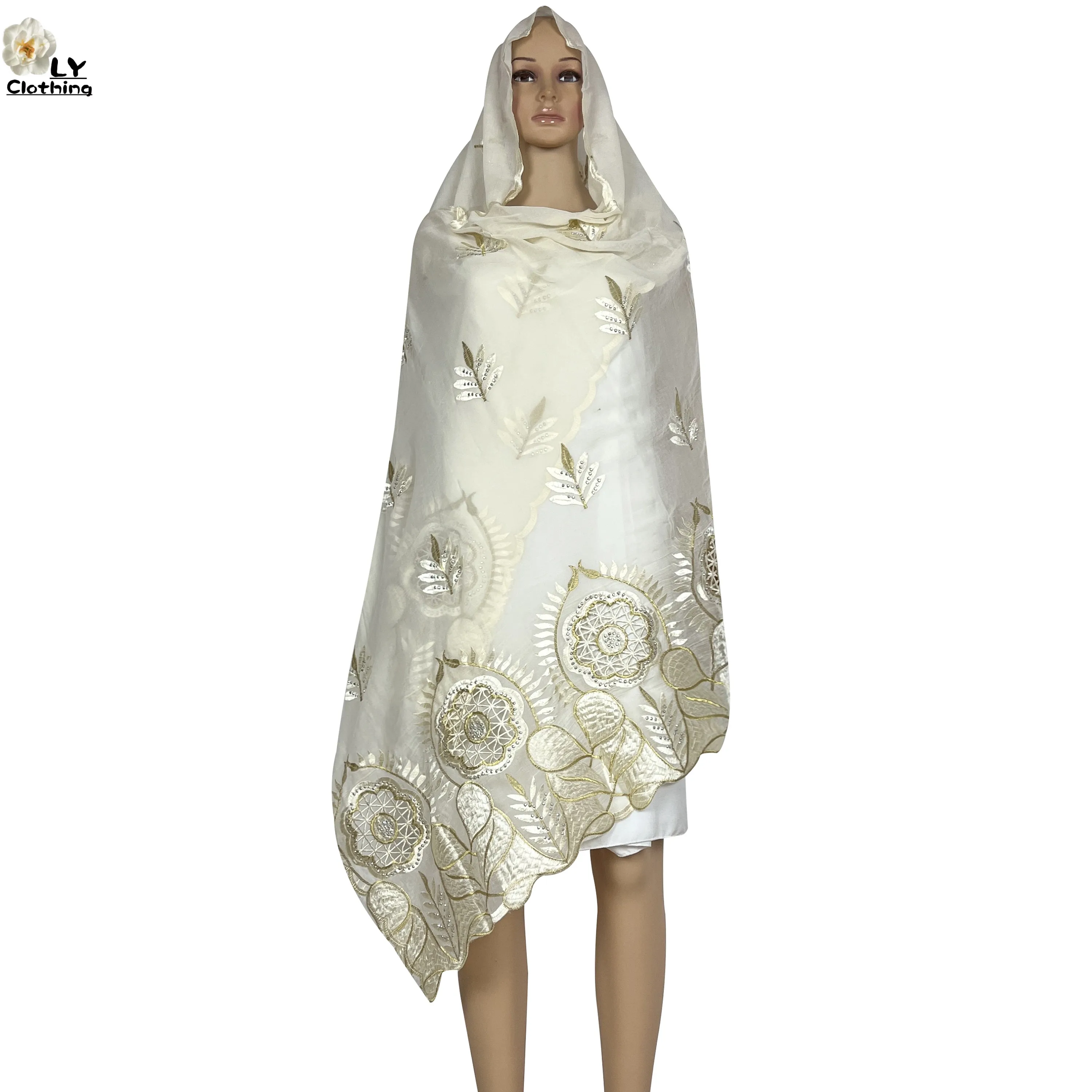 Bufanda musulmana de 2024 algodón para mujer, pañuelo grande de 100% cm x 200cm, Hijab africano, bufanda islámica de Dubái, gran oferta, novedad de 100