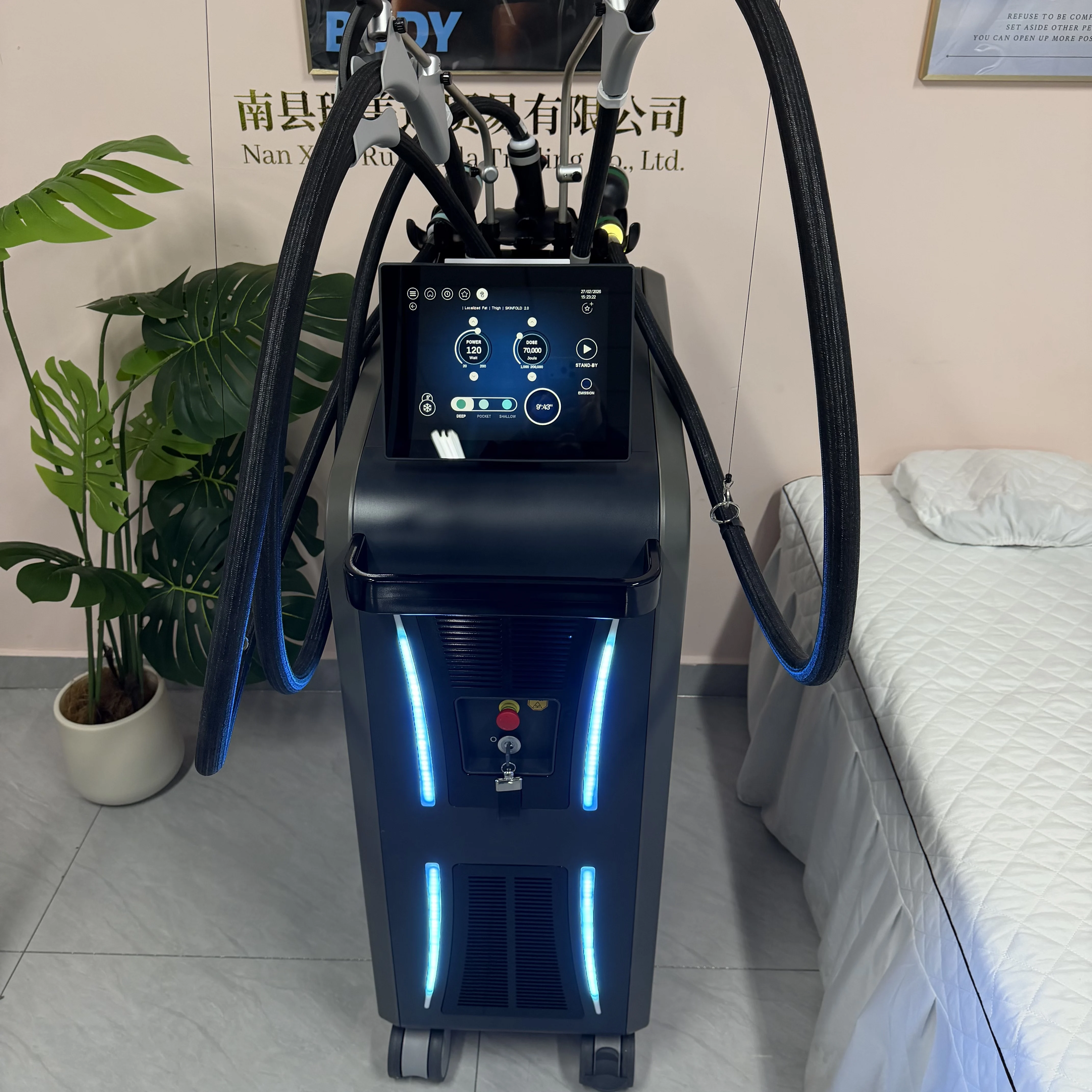 Professional Slimming Ice Microwave Device with Freezing Wave Massage for Body Shaping Double Chin Removal And Skin Tightening